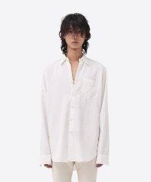 LONG SILKET SHIRT _ WHITE