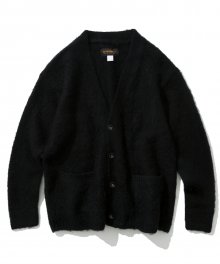 19fw mohair wool cardigan black