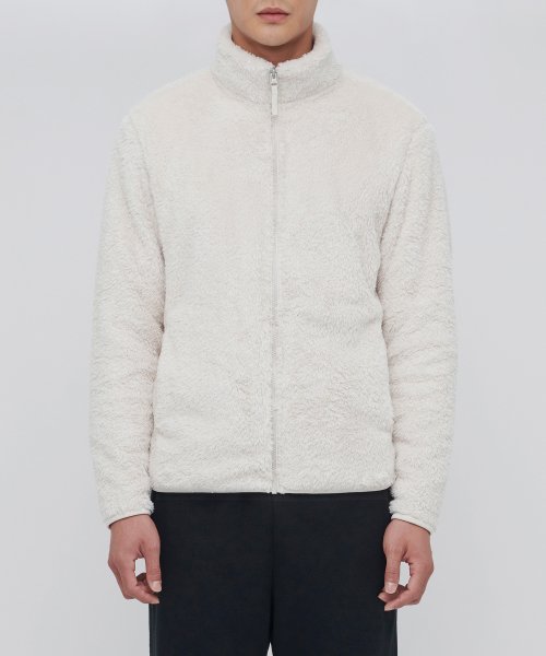 무신사 스탠다드(musinsastandard) 샤기 플리스 집업 재킷 [크림]