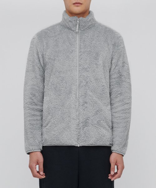 무신사 스탠다드(musinsastandard) 샤기 플리스 집업 재킷 [라이트 그레이]