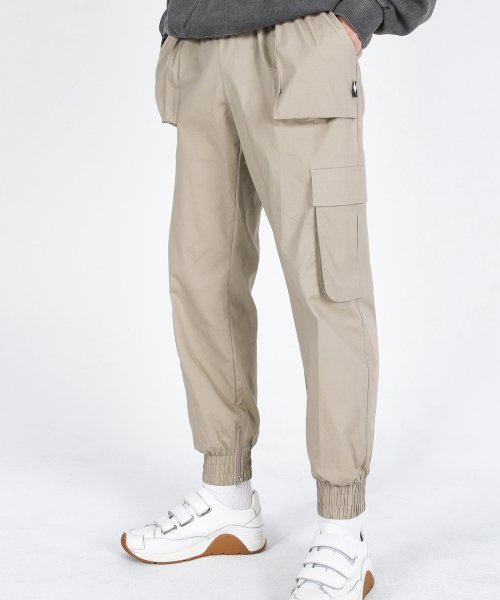 메리먼트(MERRIMENT) (유니섹스)Mild Easy Zip-up Cargo-Jogger Pants(BEIGE) - 사이즈 & 후기 | 무신사