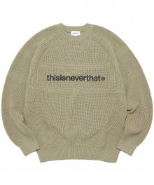 T-Logo Knit Sweater Beige