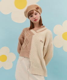 UNBALANCE HEAVY KNIT_beige