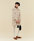 FUR POINT COAT_beige check