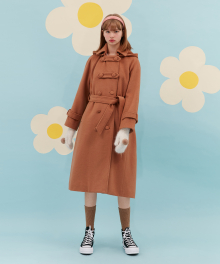 HOODIE WOOL COAT_camel