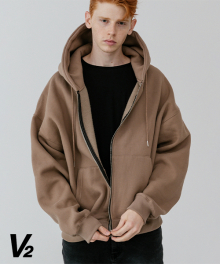 Overfit heavy double napping  hood_brown