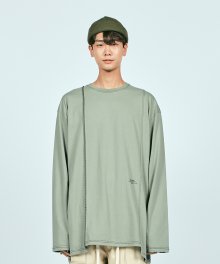 CUT CTRS ST OVER L/S TEE LIGHT OLIVE