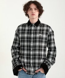 Over. DUPLICATION DETAIL SHIRT BLACK