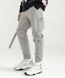 [PREMIUM] MA-1 POCKET DETAIL JOGGER PANTS LIGHT GRAY