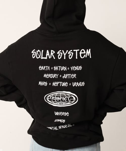 리스펙트(respect) 솔라시스템 리스펙트 후드티 (블랙)