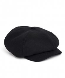 MELTON WOOL NEWSBOY CAP (black)