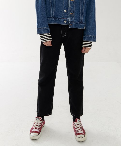 뉴비(newbie) 스티치팬츠(블랙)