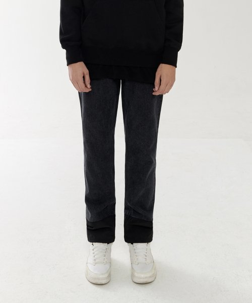 뉴비(newbie) 패치데님팬츠(블랙)