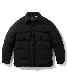 19fw down shirts jacket black