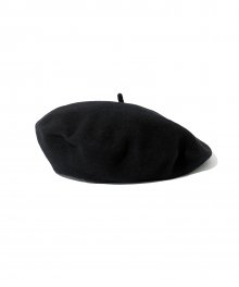 wool beret black