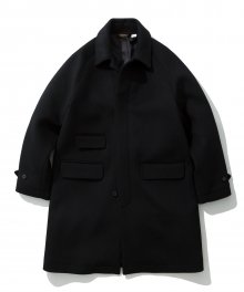 19fw wool balmacaan coat black