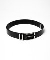 Metallic Leather Belt - Black