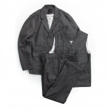 WOOL FLANNEL 3PCS SET-UP GRAY