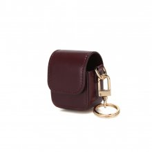 LEATHER AIRPODS CASE - WINE