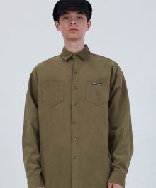 T39F OVERFIT PEACH POCKET SHIRT (BEIGE)