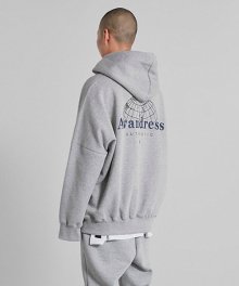 GLOBE OVERSIZED HOODIE GREY