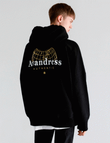 GLOBE OVERSIZED HOODIE BLACK