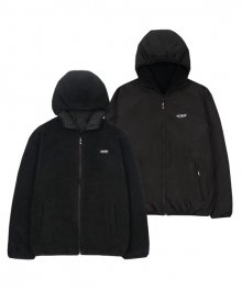 Logo Reversible Hood Zipup (black)