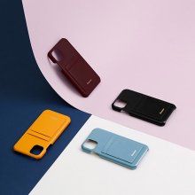 LEATHER iPHONE 11 CARD CASE (6COLORS)