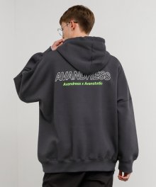 X OVERSIZE HOODIE CHARCOAL