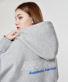 X OVERSIZE HOODIE GREY