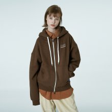 NCV LOGO HOODIE ZIPUP-BROWN