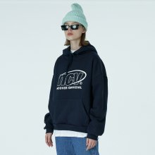 BACK LOGO POINT HOODIE-NAVY