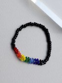 봉보(BONBEAU) Rainbow color flower beads Bracelet 레인보우 컬러 플라워 비즈팔찌