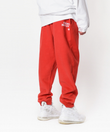 rk future heavy overfit pant red 기모 오버팬츠