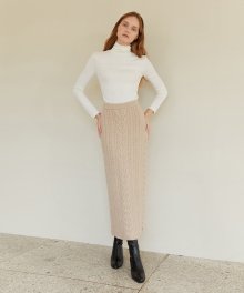A CABLE KNIT SK_BEIGE