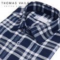 토마스 베일리(THOMAS VAILEY) 기모 체크 셔츠 네이비 226