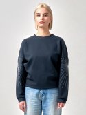 에스에스큐알(SSQR) Women Embroidered Sweatshirt ADI_01_D.GREEN