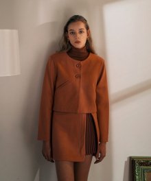 Colette cropped jacket (orange rust)