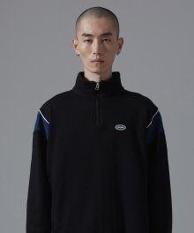 [기모]OSD SIDE COLOR HALF ZIP UP(BLACK)