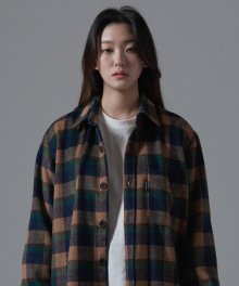 OSD BIG BOLD CHECK SHIRTS(BEIGE)