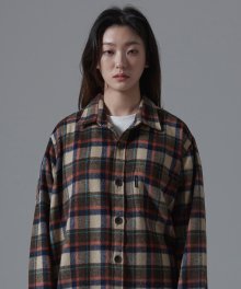 OSD BIG BOLD CHECK SHIRTS(LIGHTBEIGE)