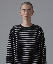 OSD BASIC STRIPE KNIT(BLACK)