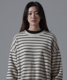 OSD BASIC STRIPE KNIT(IVORY)