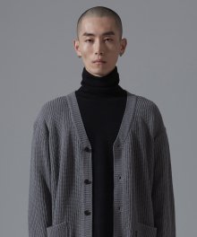 OSD OVERFIT KNIT CARDIGAN(GRAY)