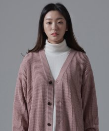 OSD OVERFIT KNIT CARDIGAN(PINK)