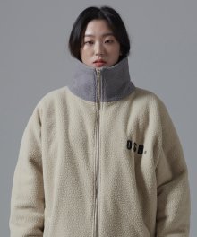 OSD OVERFIT FLEECE JACKET(IVORY)