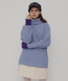 R SLEEVE COLOR KNIT