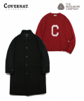 COVERNAT X TWC WOOL MAC COAT / KNIT C LOGO CREWNECK