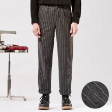 WOOL STRIPE PANTS DARK GRAY