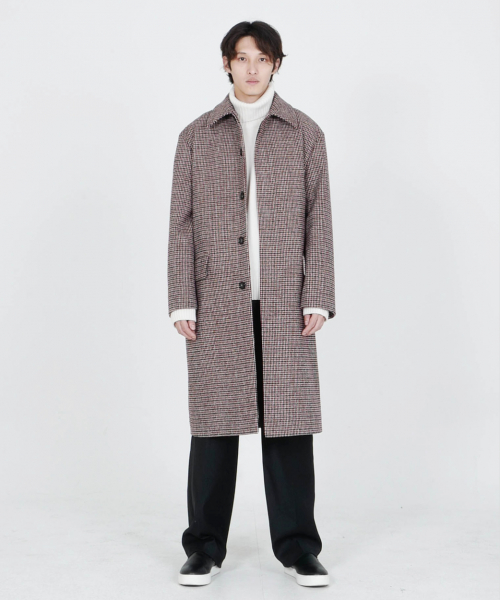 로우 투 로우(rawtoraw) MRO019 울 싱글 젠 코트 (와인)